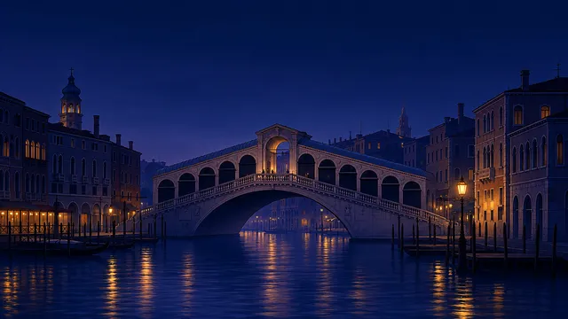 Bridge wallpaper: Rialto Bridge   dark